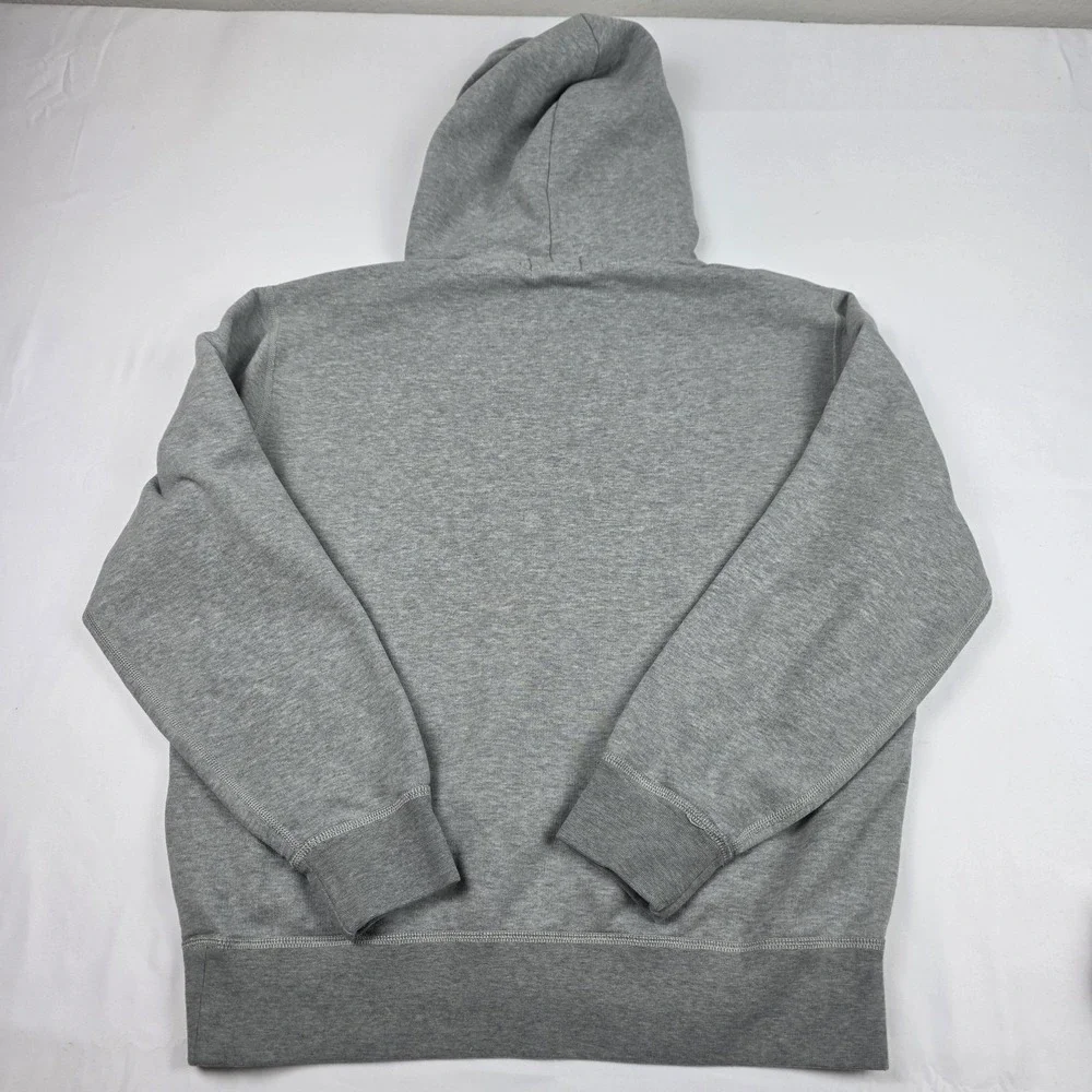 Polo Ralph Lauren Hoodie Mens Medium Gray Fleece Pullover Sweatshirt Logo